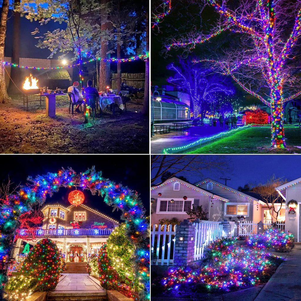 Magotan Solar Christmas Lights, 2 Pack 72ft 200 LED Solar Fairy Lights Outdoor Waterproof Garden Patio Wedding Christmas Decorations, Multicolour