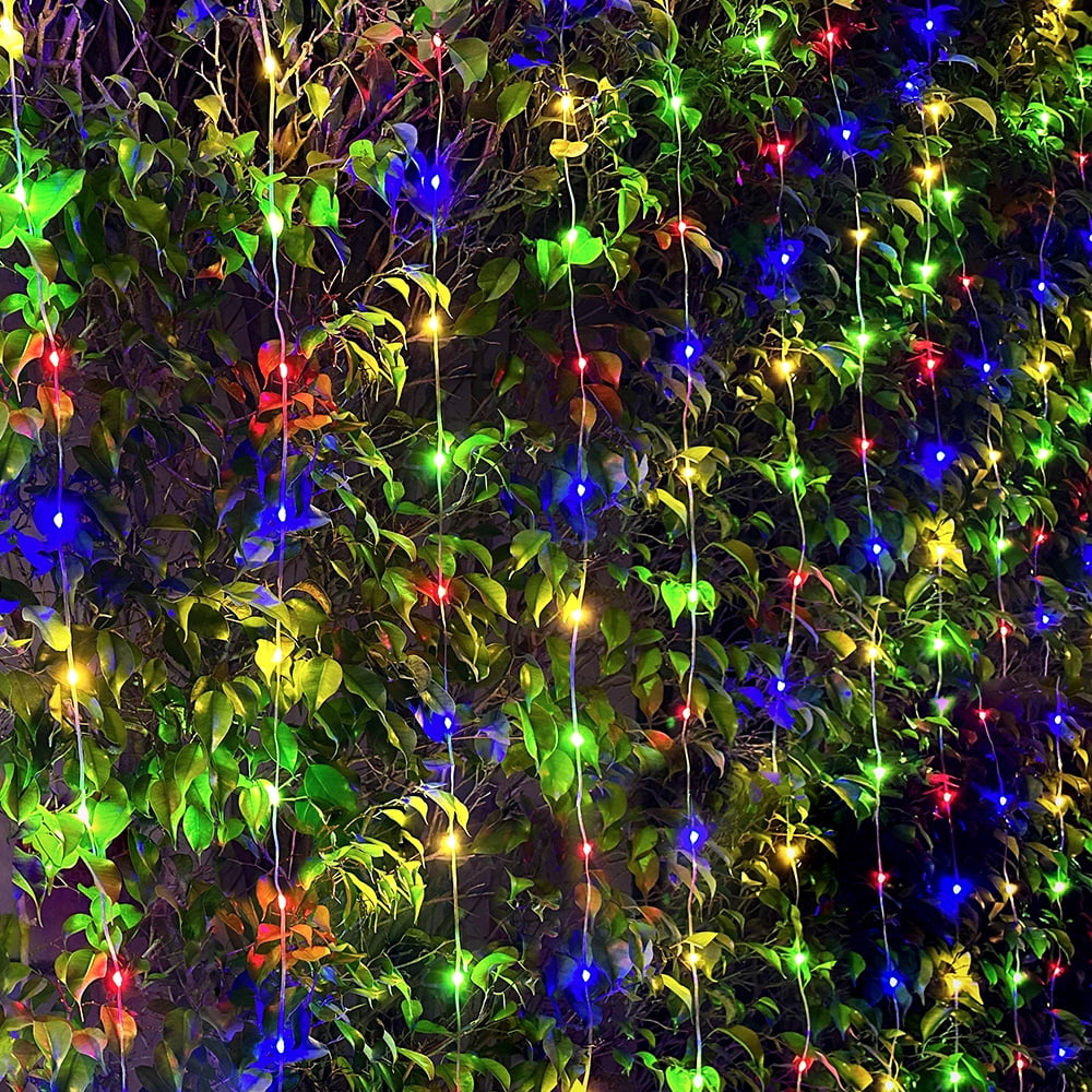 Magotan Solar Christmas Lights 2 Pack 72 Ft 200 LED Outdoor Waterproof Solar String Lights Garden Patio Christmas Decorations, Multicolor