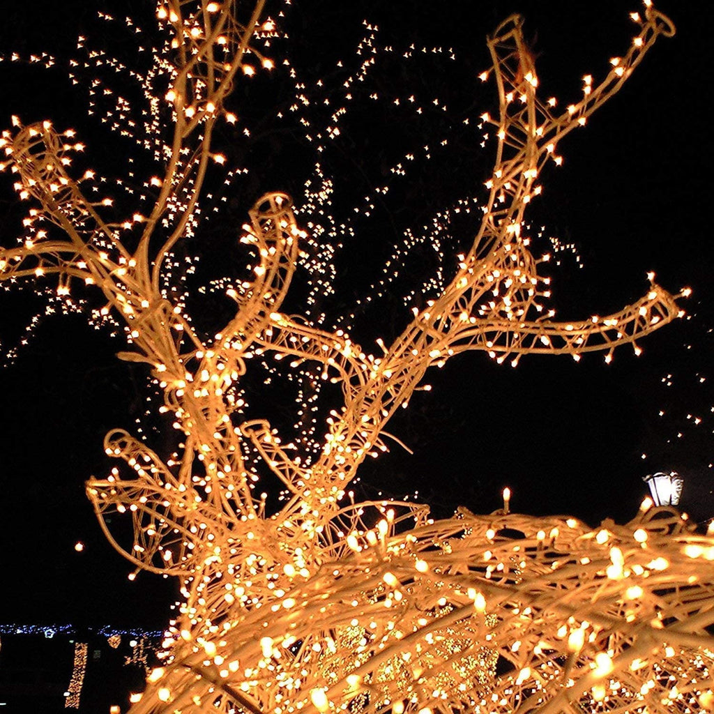 Outdoor Solar String Lights, ASENEK 33ft 100 LED Solar Fairy Lights, Waterproof Decoration Lighting Copper Wire Lights for Indoor Outdoor Patio Yard Wedding Party Trees Decor, Warm White