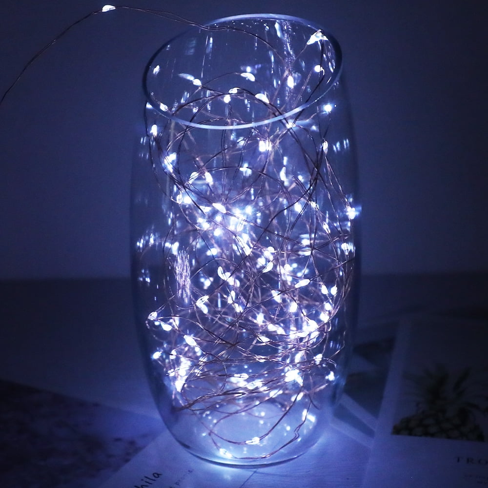 Outdoor Solar String Lights, ASENEK 33ft 100 LED Solar Fairy Lights, Waterproof Decoration Lighting Copper Wire Lights for Indoor Outdoor Patio Yard Wedding Party Trees Decor, White
