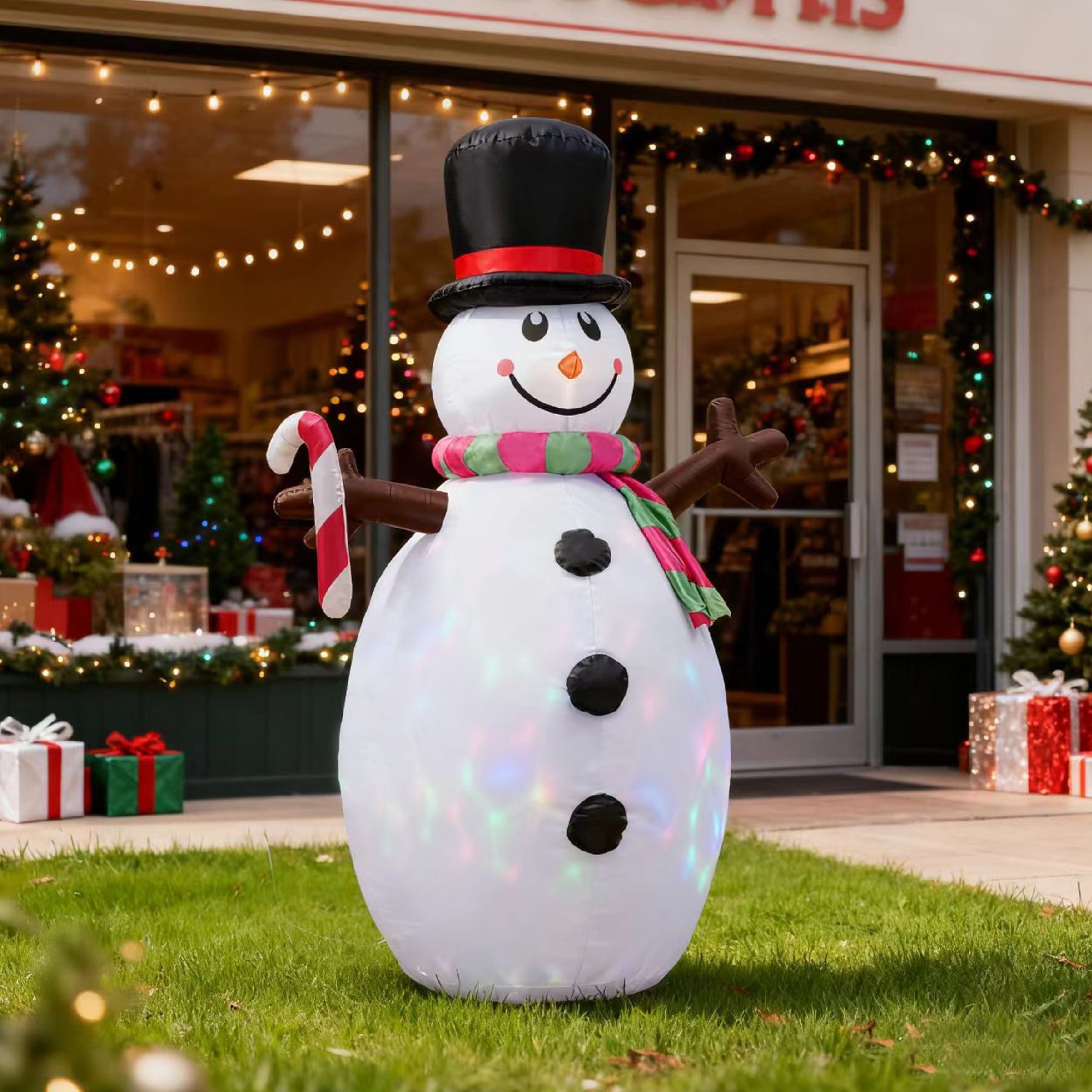 Magotan 5ft Christmas Inflatables Outdoor Decoration Snowman Christmas Blow Ups with Built in LED Lights Xmas Garden Yard Lawn Decoration