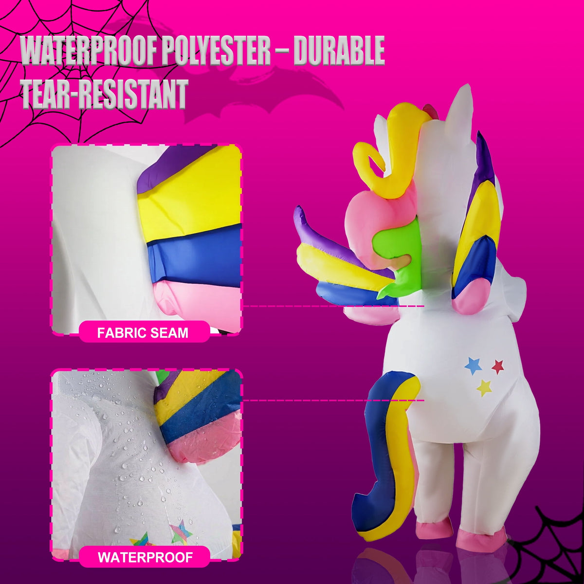 Magotan Unicorn Unisex Halloween Inflatable Costume with Full Body for Adult, One Size