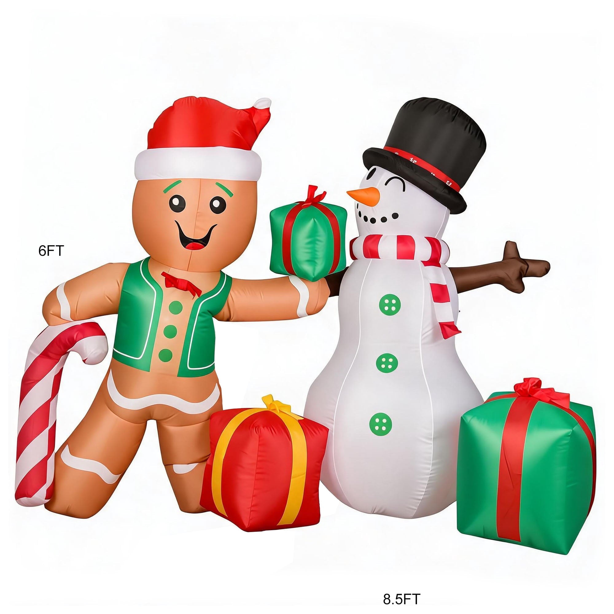 Magotan 5ft Christmas Inflatables Outdoor Decoration Snowman Christmas Blow Ups with Built in LED Lights Xmas Garden Yard Lawn Decoration