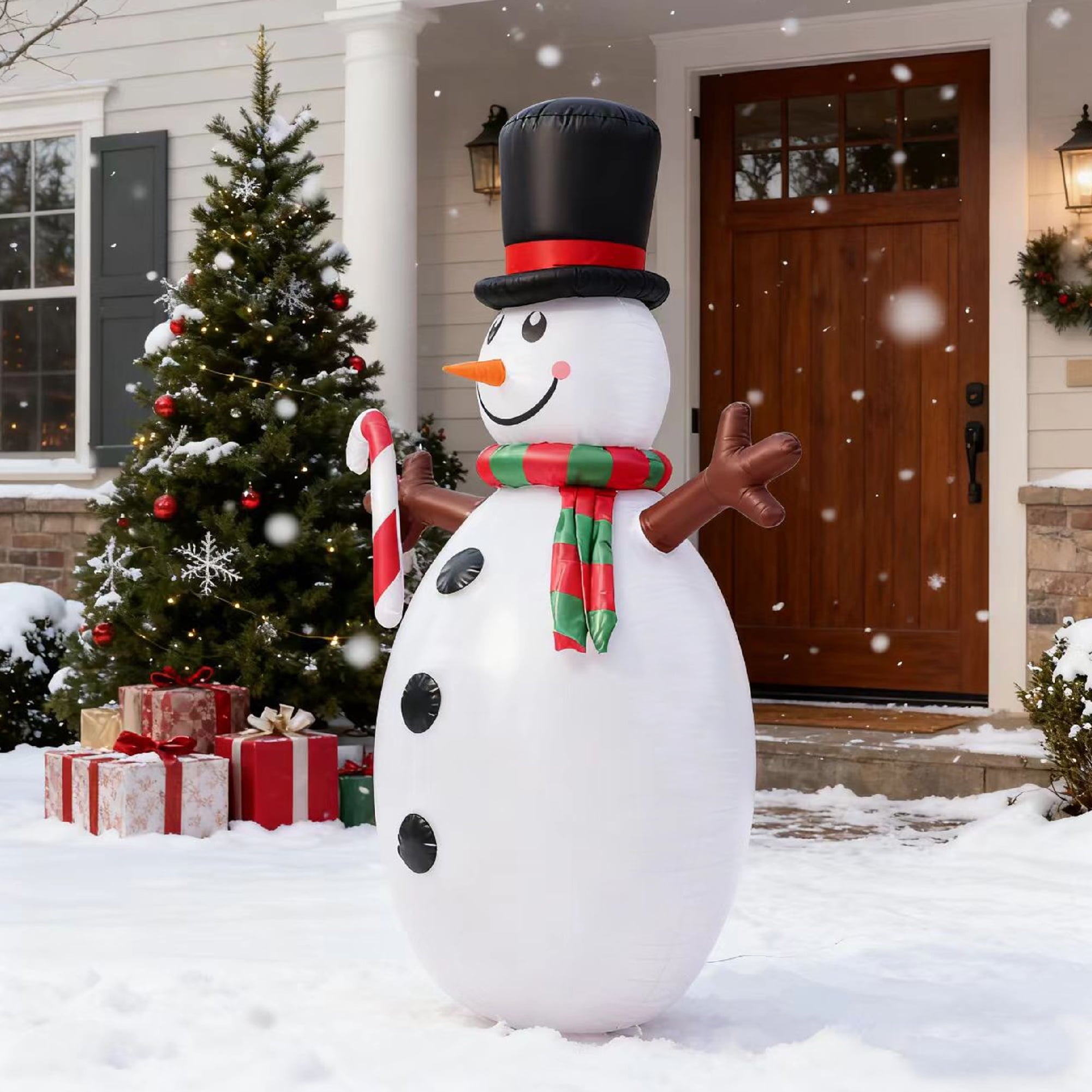 Magotan 5ft Christmas Inflatables Outdoor Decoration Snowman Christmas Blow Ups with Built in LED Lights Xmas Garden Yard Lawn Decoration