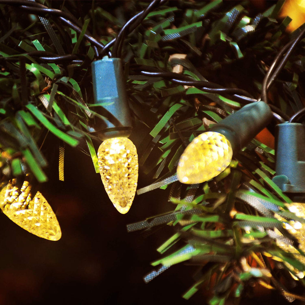 LOENDE Christmas Lights, 18FT 50 LED C3 Battery Operated String Lights for Indoor Outdoor Christmas Party Decor, Warm White