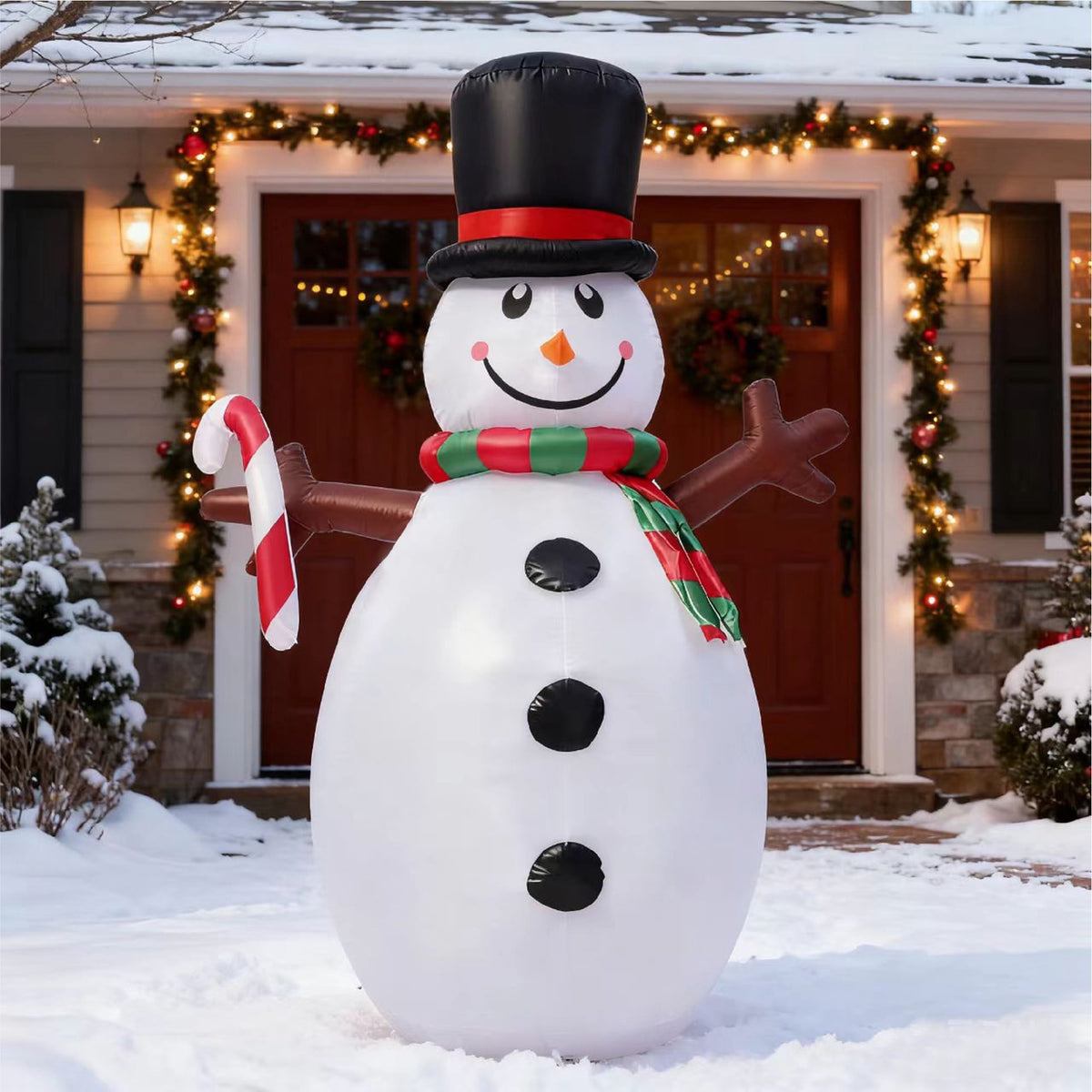 Magotan 5ft Christmas Inflatables Outdoor Decoration Snowman Christmas Blow Ups with Built in LED Lights Xmas Garden Yard Lawn Decoration