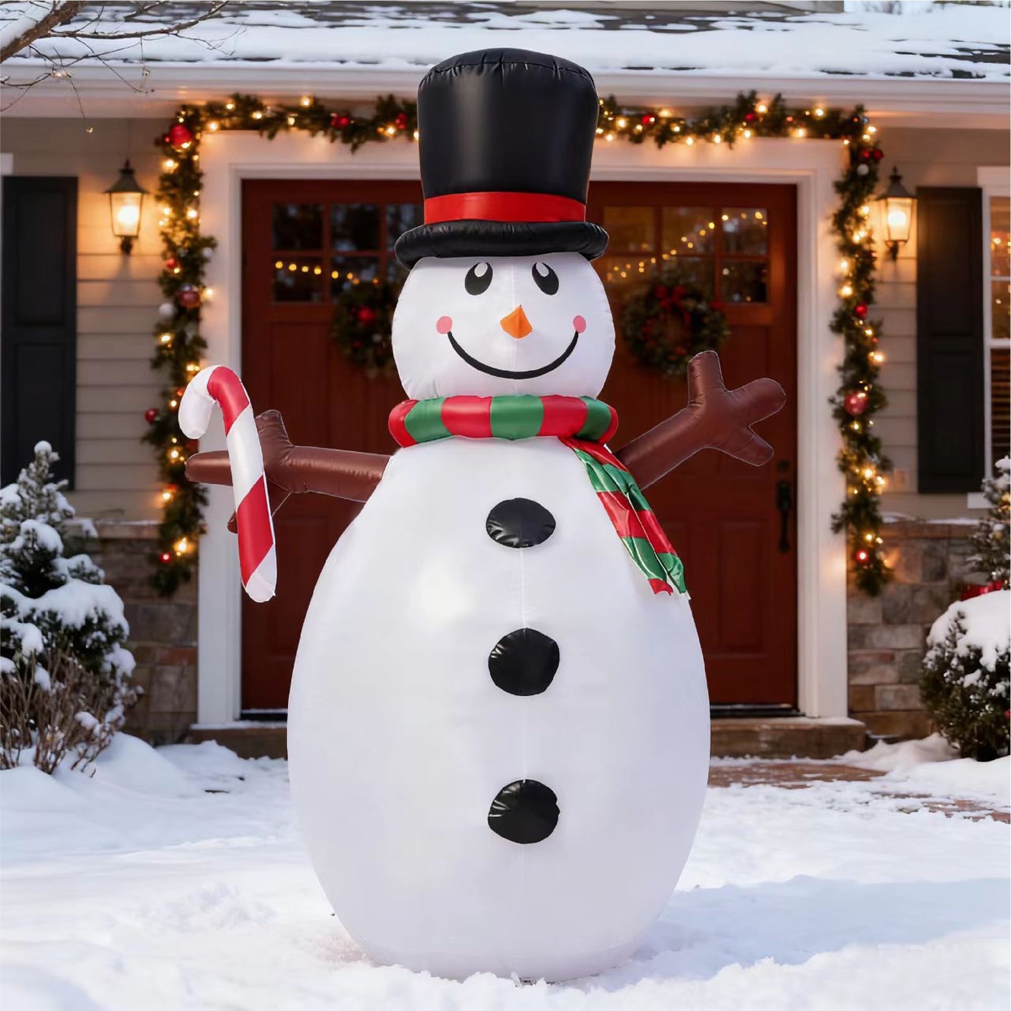 Magotan 5ft Christmas Inflatables Outdoor Decoration Snowman Christmas Blow Ups with Built in LED Lights Xmas Garden Yard Lawn Decoration