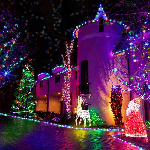 ASENEK Battery Operated String Lights, 50 LED 18ft Christmas Lights for Wreath Party Decor, 2 Pack