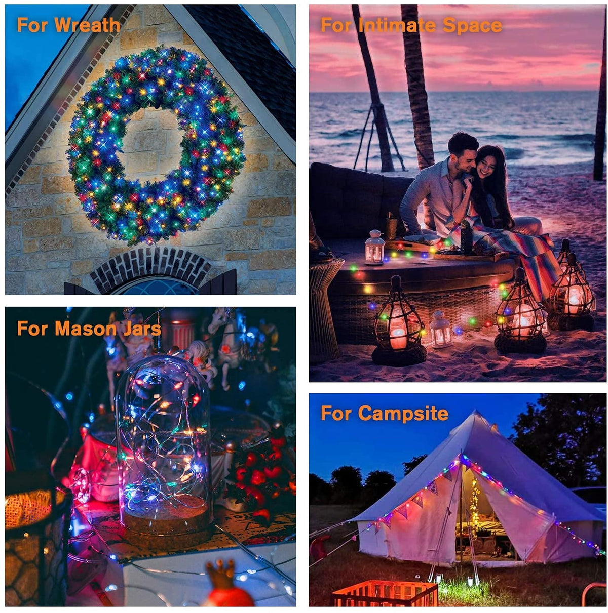 Magotan Solar Christmas Lights, 2 Pack 72ft 200 LED Solar Fairy Lights Outdoor Waterproof Garden Patio Wedding Christmas Decorations, Multicolour