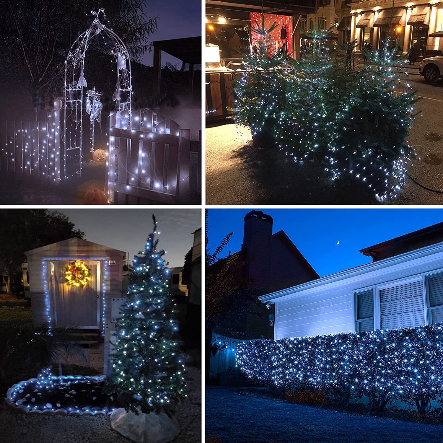Outdoor Solar String Lights, ASENEK 33ft 100 LED Solar Fairy Lights, Waterproof Decoration Lighting Copper Wire Lights for Indoor Outdoor Patio Yard Wedding Party Trees Decor, White