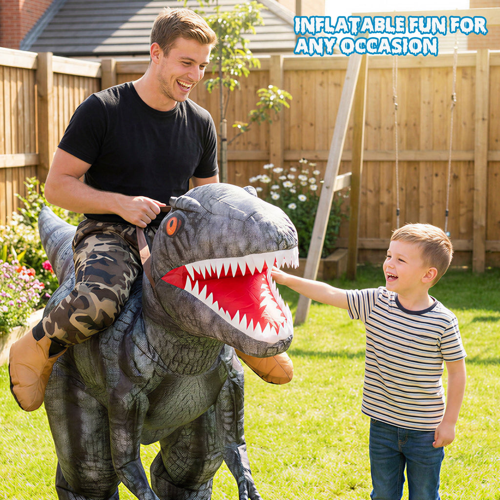 MAGOTAN Halloween Inflatable Dinosaur Costume Adult,Blow Up T Rex Suit Men Women, Halloween Adults Funny Blow Up Lightweight & Flexible for Cosplay, Parades