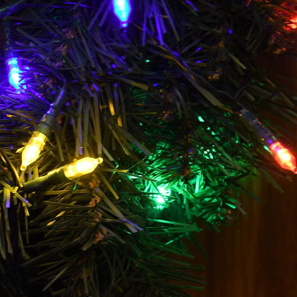 ASENEK Battery Operated String Lights, 50 LED 18ft Christmas Lights for Wreath Party Decor, 2 Pack