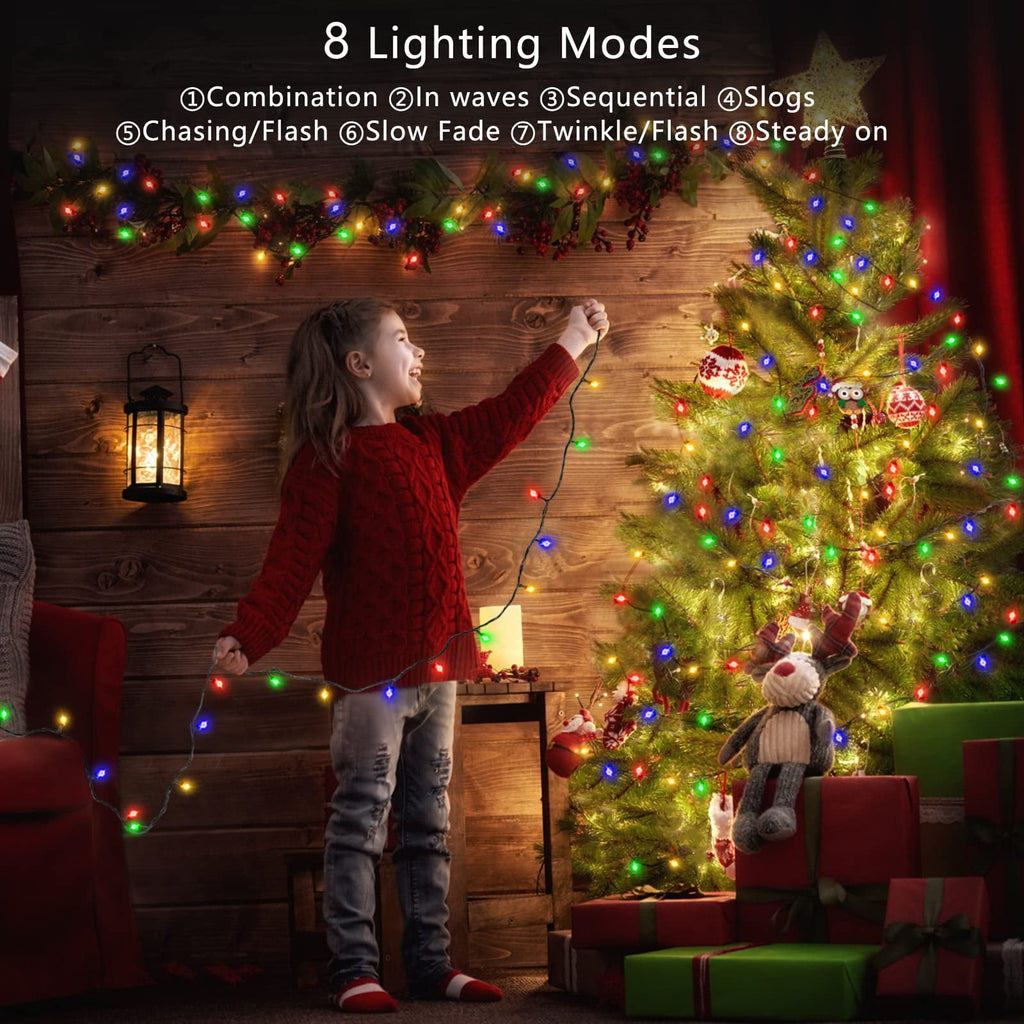 NITIDSKY 33ft 100 LED Christmas Lights Twinkle Christmas Tree String Lights Indoor Outdoor Decorations, Warm White