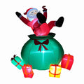 Magotan 6ft Christmas Inflatables Santa Claus Outdoor Decoration with LED Lights