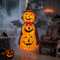 Magotan 5ft Halloween Pumpkin Decorations, 3D Pop Up Collapsible Pumpkin Decor, Pre-Lit 130 LED Lighted Up Pupmkin,Decor for Indoor Outdoor Yard Garden