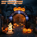MAGOTAN 5 ft Halloween Inflatable Pumpkin Halloween Inflatable Pumpkins and Ghost Outdoor Yard Decoration Build-in 4 LED Lights