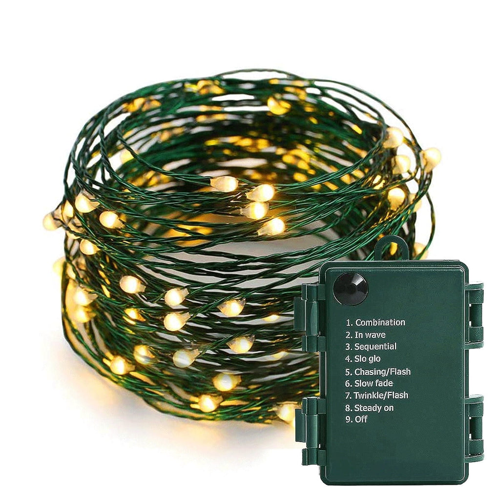 LOENDE Christmas Lights, 50 LED 17 FT Battery Operated Fairy Lights for Home Party Garden Christmas Decoration, 1 Pack