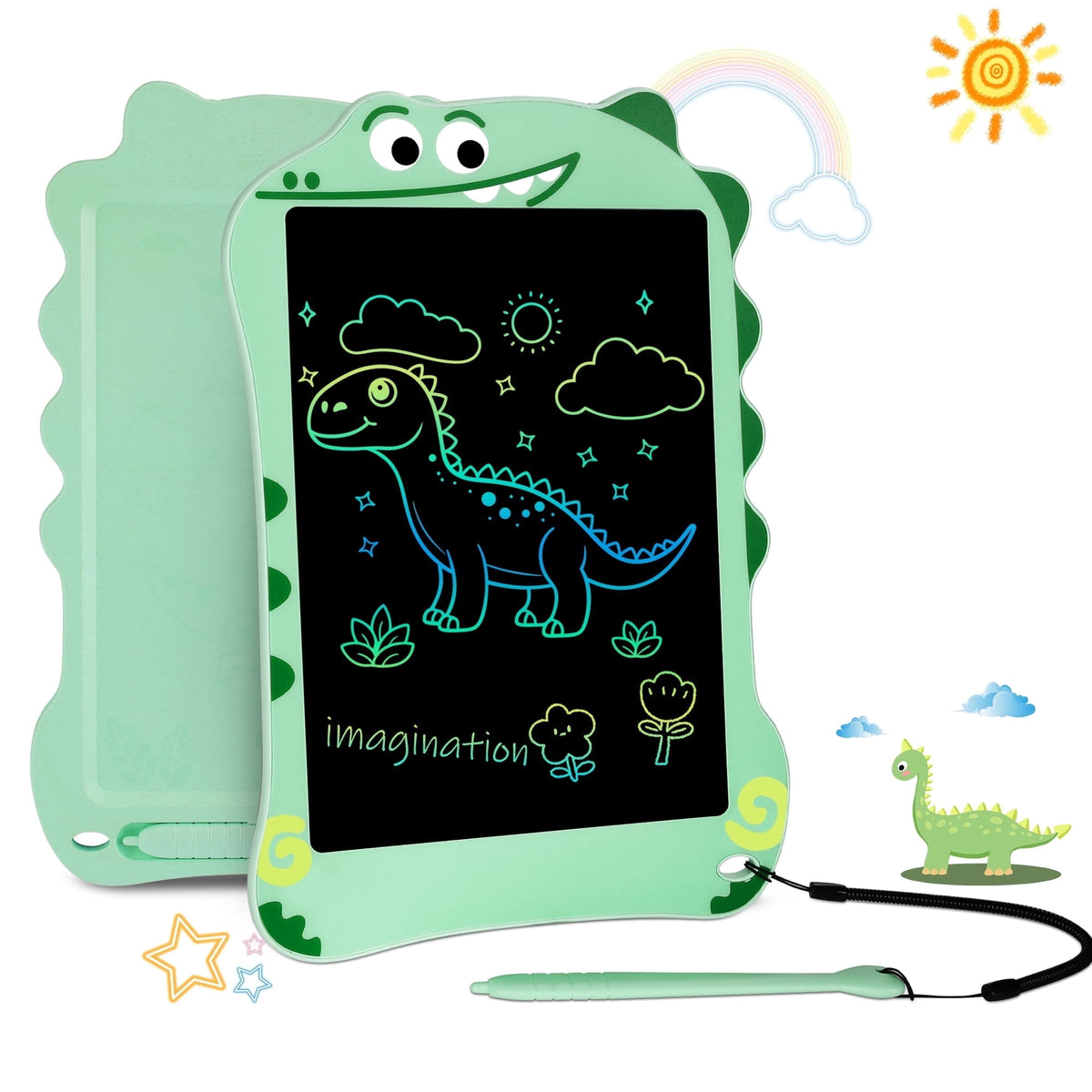 MAGOTAN 10 Inch LCD Drawing Tablet for Kids Toddler Drawing Doodle Pad Educational Toys Boys Girls Birthday Gifts, Blue