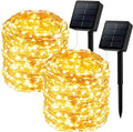 Magotan Solar Christmas Lights, 2 Pack 72ft 200 LED Solar Fairy Lights Outdoor Waterproof Garden Patio Wedding Christmas Decorations, Warm White