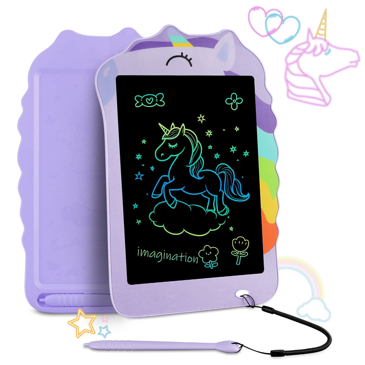 MAGOTAN 10 Inch LCD Drawing Tablet for Kids Toddler Drawing Doodle Pad Educational Toys Boys Girls Birthday Gifts, Blue