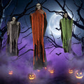 Magotan 3 Pack Halloween Outdoor Decorations Hanging Long Hair Skeleton Ghost Decorations, Spooky Ghosts Decorations for Front Porch Yard Tree