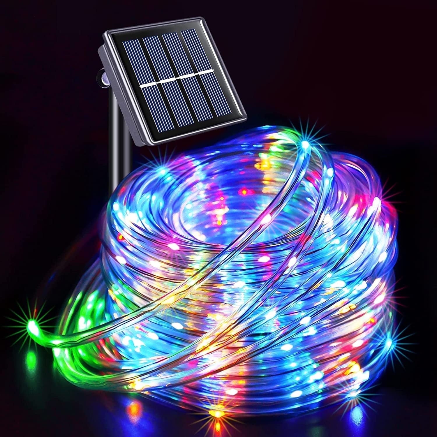 MAGOTAN 72ft 200 LED Solar Christmas Lights Outdoor Solar Rope Lights with 8 Modes Waterproof Yard Lawn Garden Decoration, Warm White