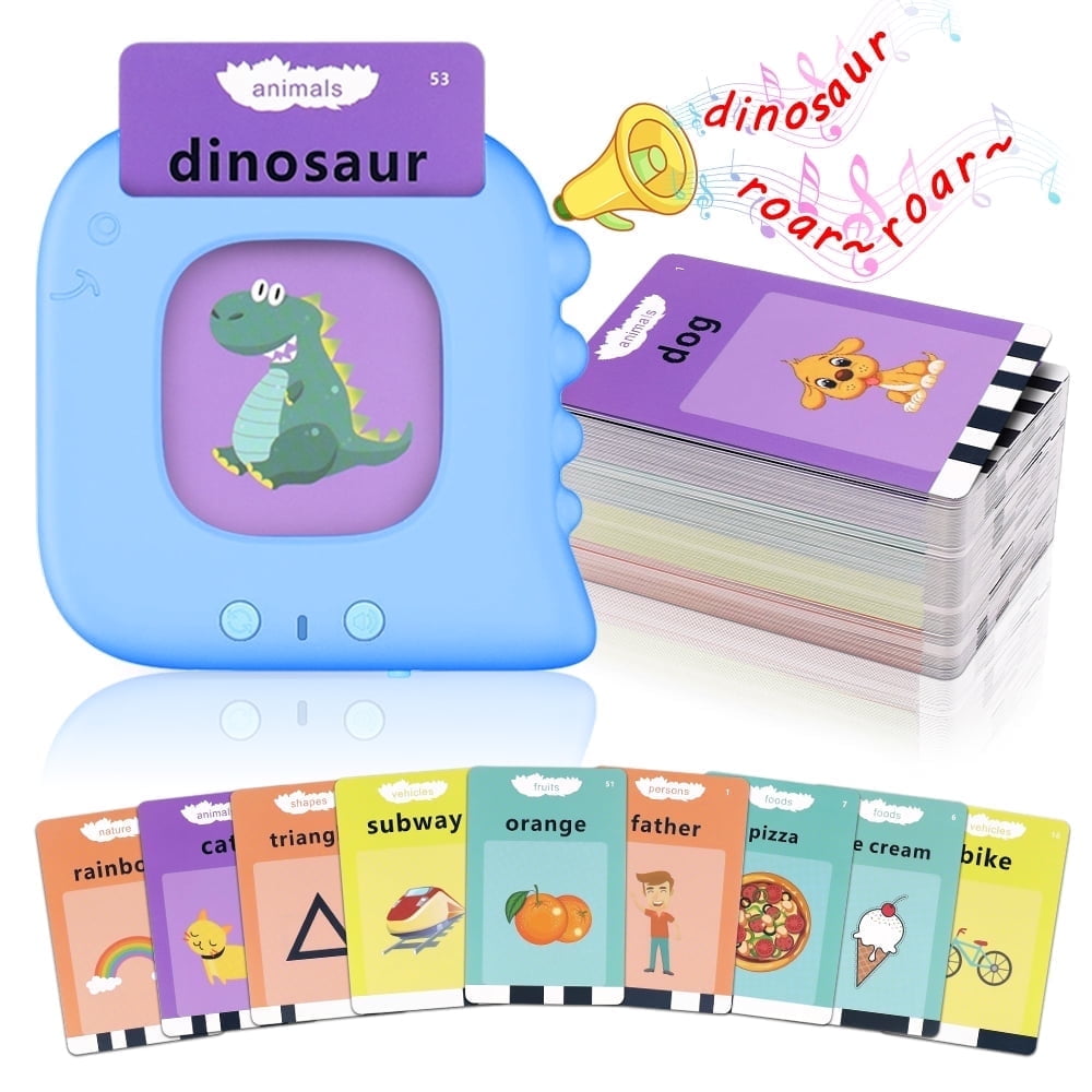 MAGOTAN Talking Flash Cards Learning Toys for 1-6 Years Old Boys Girls, Educational Toddlers Toys for Kids,Speech Therapy Toys Autism Toys Christmas Birthday Gifts for Toddler Boys Girls (Pink)