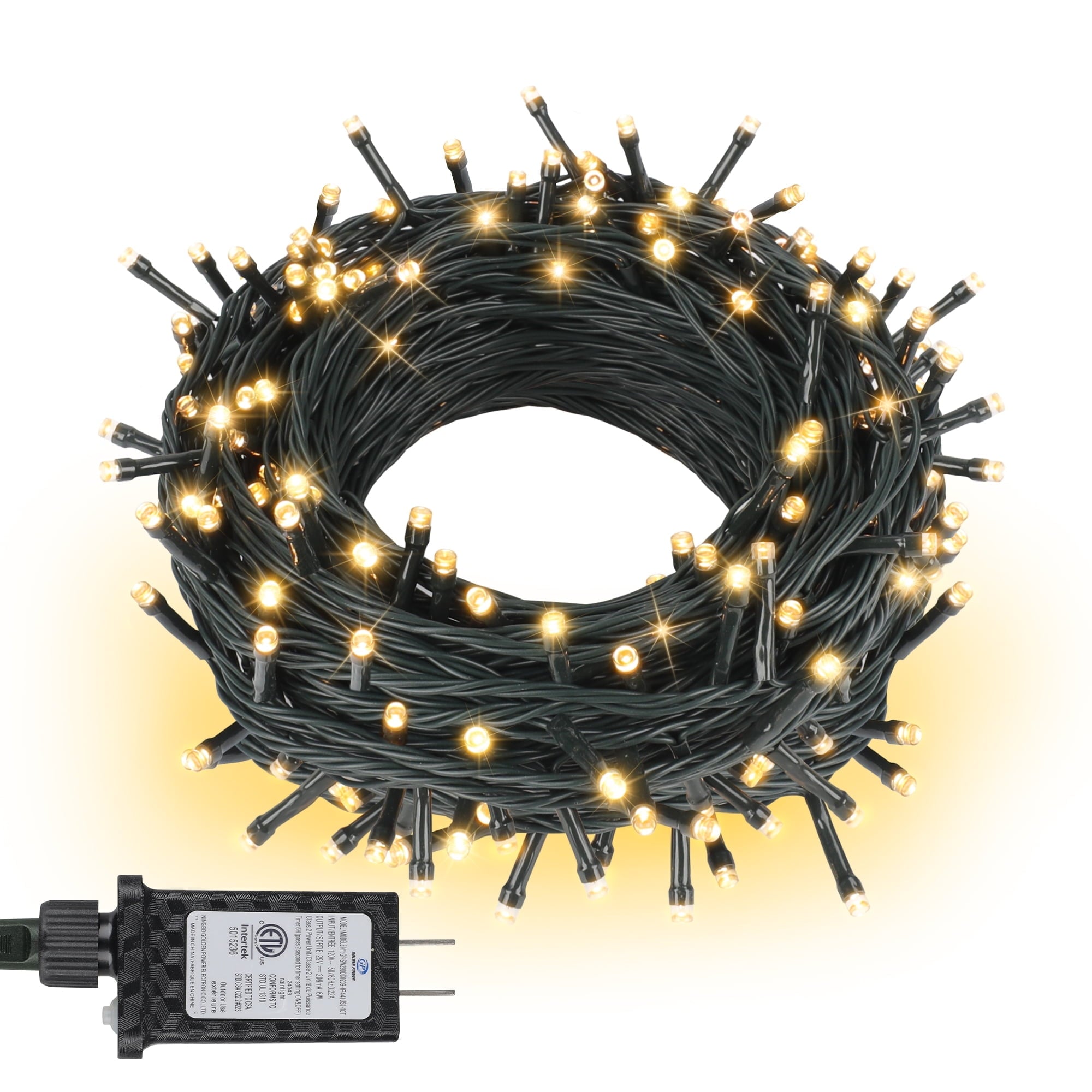 NITIDSKY 66ft 200 LED Christmas Lights Twinkle Christmas Tree String Lights Indoor Outdoor Decorations, Warm White
