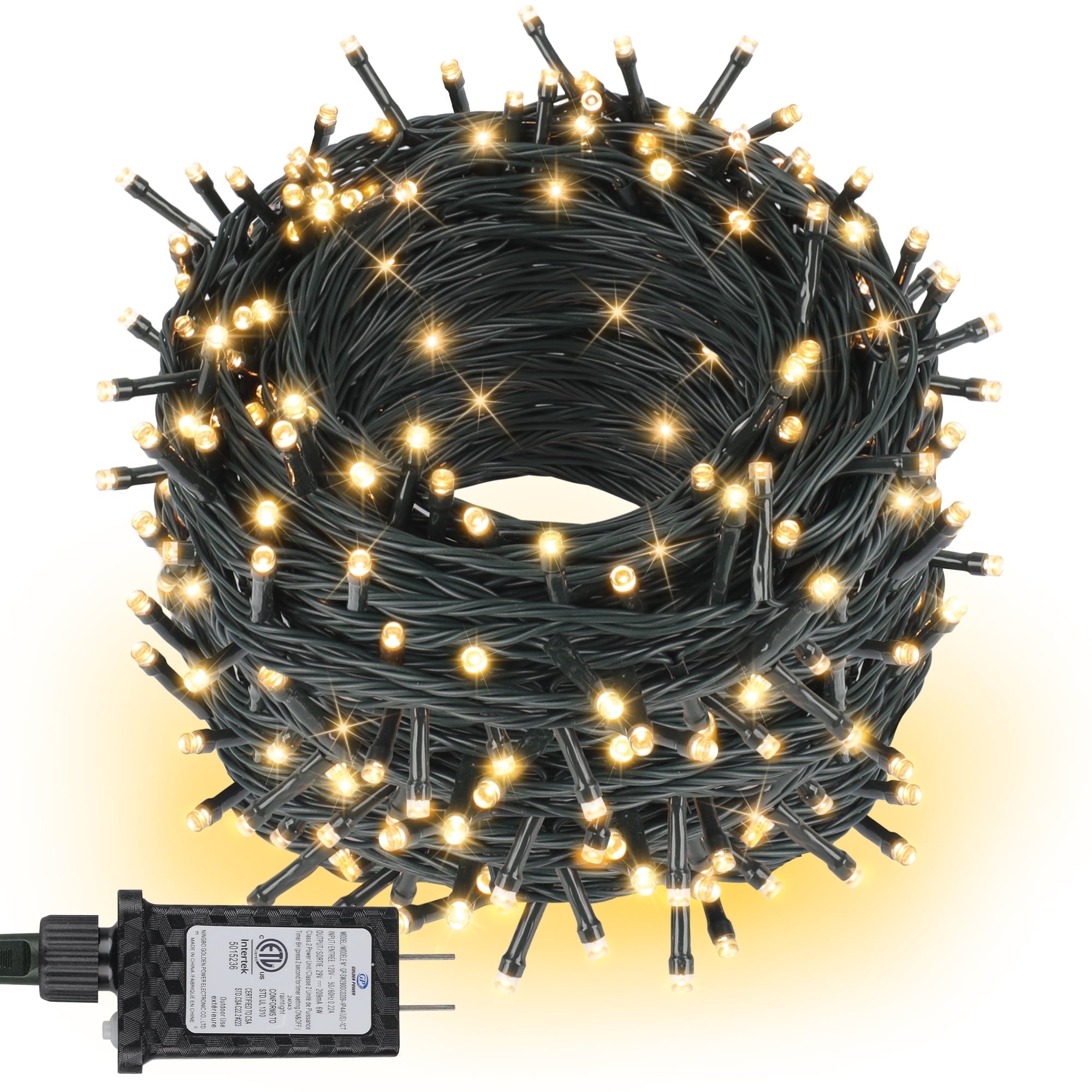 NITIDSKY 200ft 600 LED Christmas Lights Twinkle Christmas Tree String Lights Indoor Outdoor Decorations, Multicolor