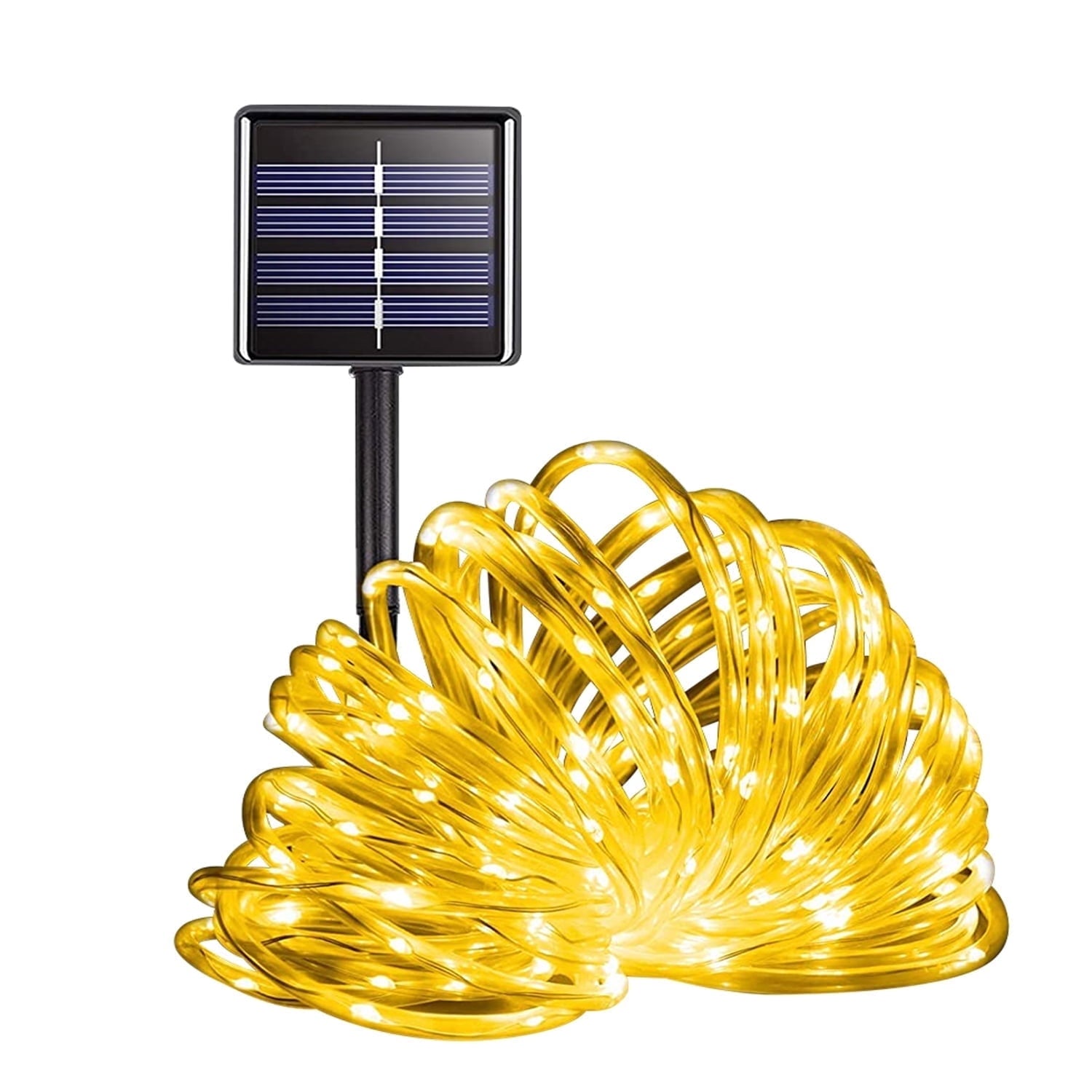NITIDSKY 33ft 100 LED Solar Christmas Lights Outdoor Waterproof Solar Rope Lights Yard Patio Garden Christmas Deaorations, White