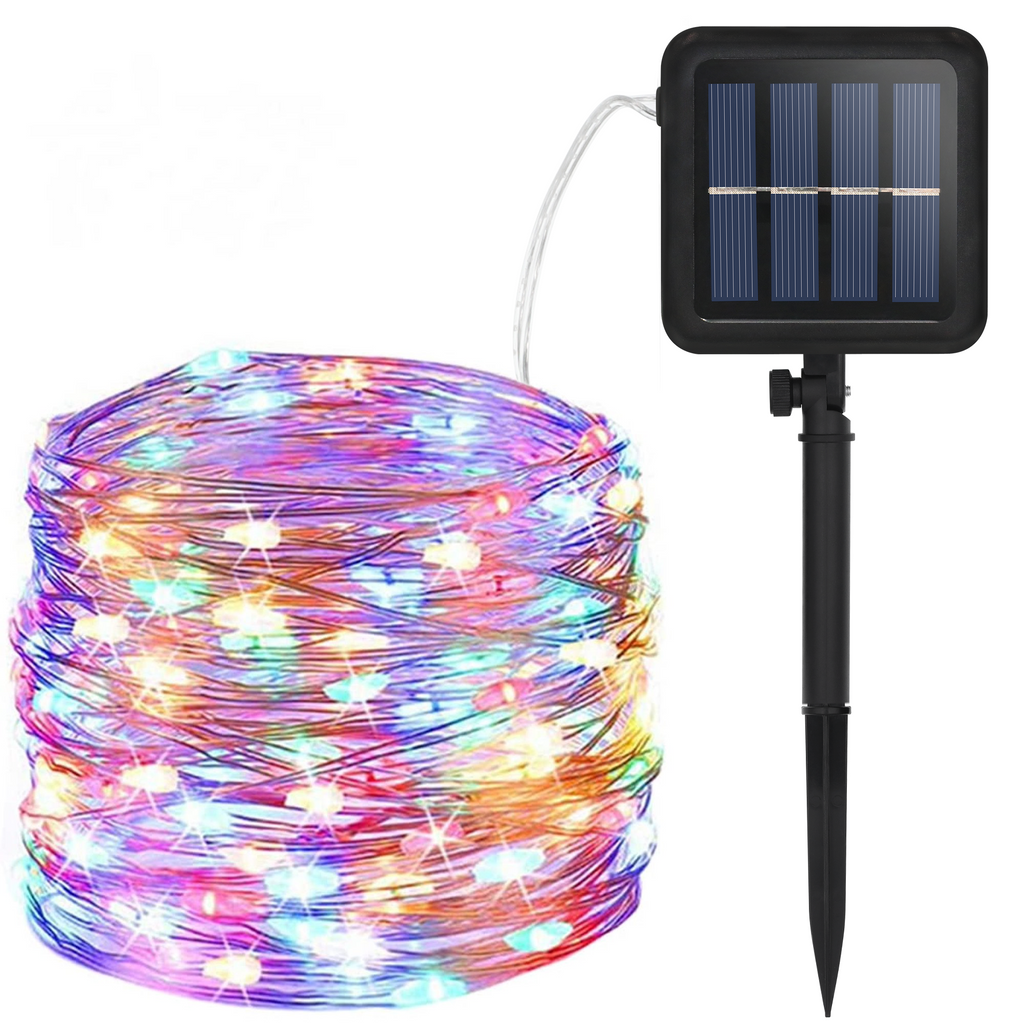 Outdoor Solar String Lights, ASENEK 33ft 100 LED Solar Fairy Lights, Waterproof Decoration Lighting Copper Wire Lights for Indoor Outdoor Patio Yard Wedding Party Trees Decor, White