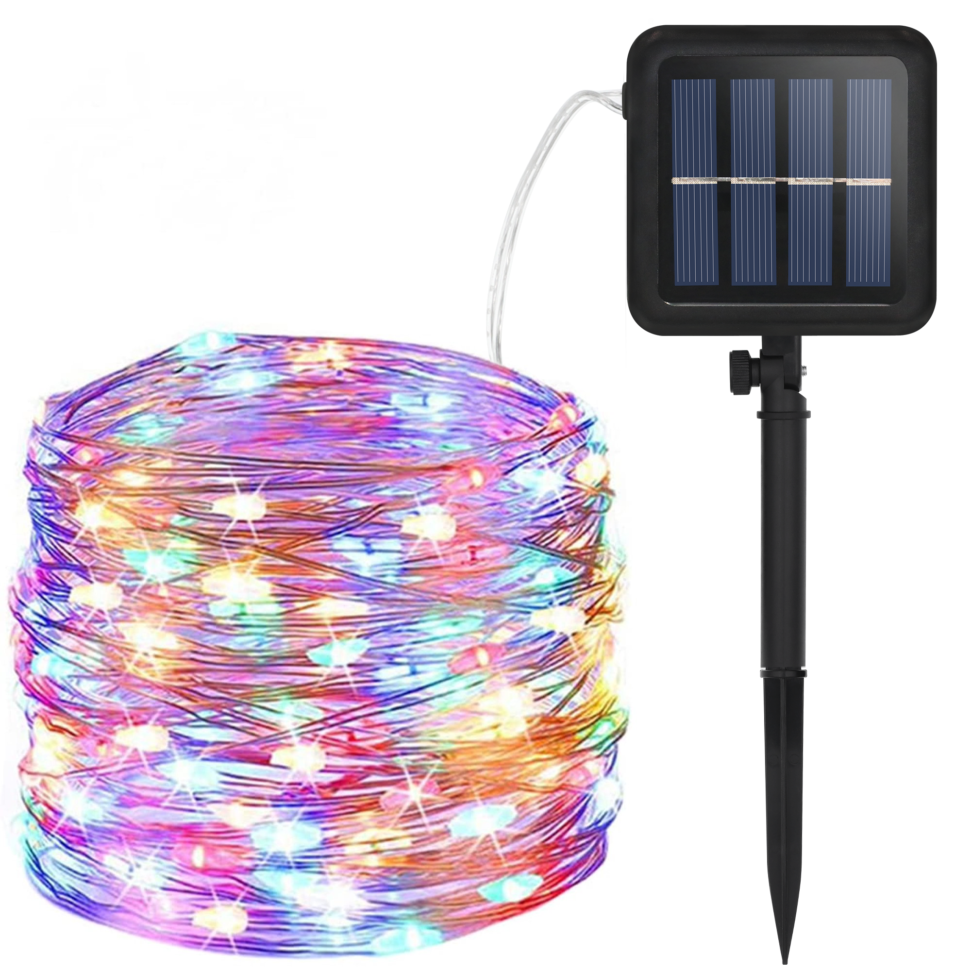 Outdoor Solar String Lights, ASENEK 33ft 100 LED Solar Fairy Lights, Waterproof Decoration Lighting Copper Wire Lights for Indoor Outdoor Patio Yard Wedding Party Trees Decor, White