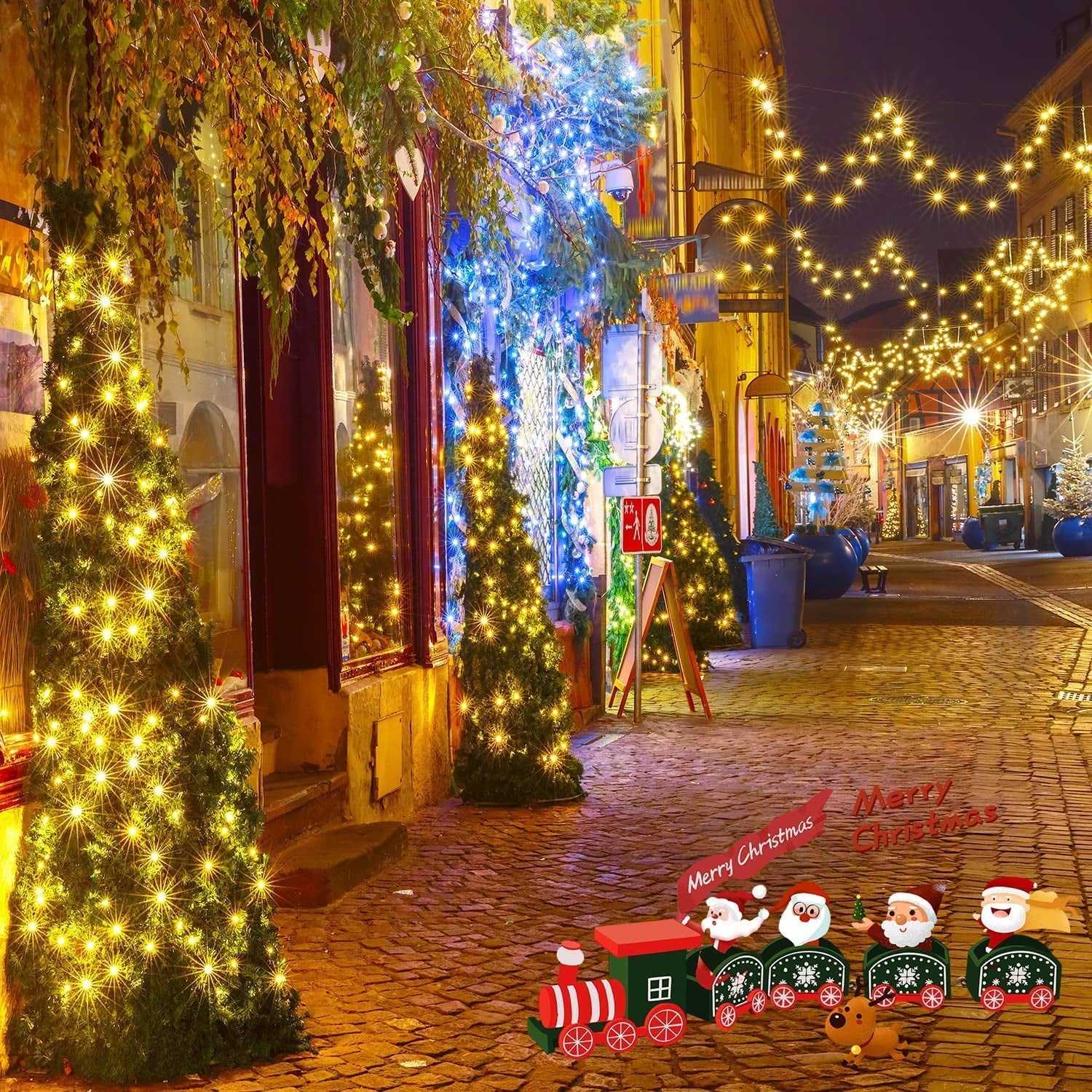 Magotan Solar Christmas Lights, 2 Pack 72ft 200 LED Solar Fairy Lights Outdoor Waterproof Garden Patio Wedding Christmas Decorations, Warm White