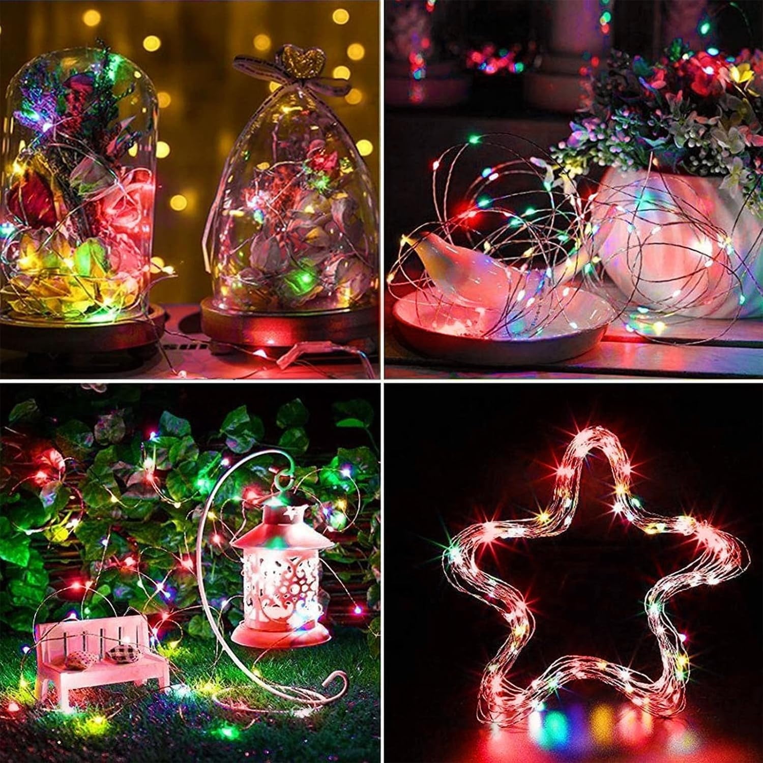 NITIDSKY USB Christmas Lights, 2 Pack 66ft 200 LED USB Plug in Fairy Lights with Remote Christmas Twinkle Lights Holiday Party Wedding Indoor Decorations, Multicolor