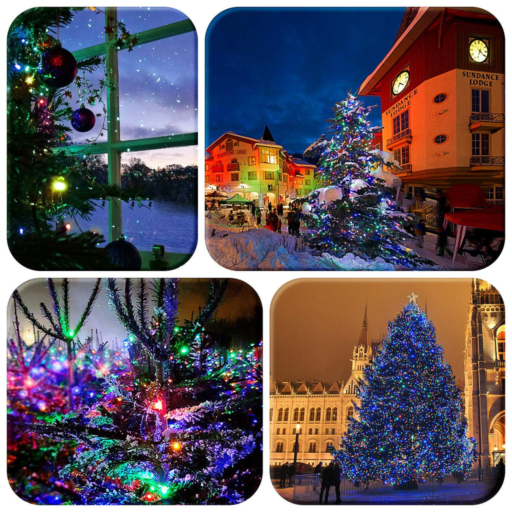 LOENDE Christmas Lights, LED String Light 34ft 100 LED Christmas Lights with Timer & 8 Modes, Battery Operated String Light, Multi-color