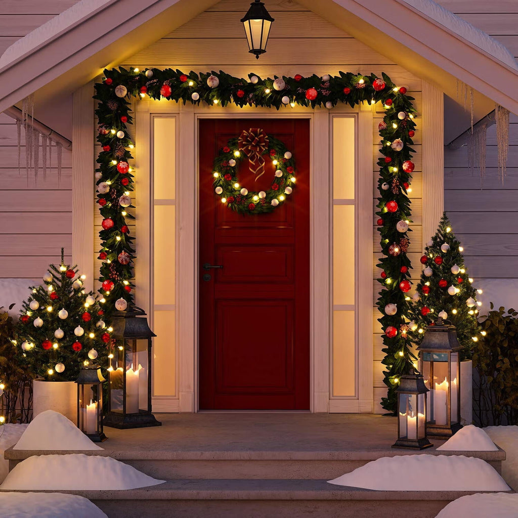 ASENEK Battery Operated String Lights - 18FT 50 LED Starry Lights Christmas Lights for Christmas Tree Wreath DIY Wedding, Warm White, 4 Pack