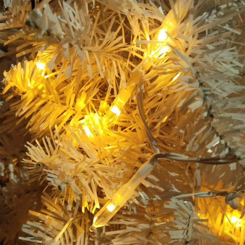 LOENDE Christmas Lights, 50 LED Battery Operated String Lights 18FT Mini Lights, Indoor Outdoor Home Party Christmas Decor, White & Warm White, 2 Pack